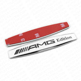 2pcs Car AMG Edition Side Fender Marker 3D Decal Sticker Badge Emblem Decorate