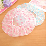 5Packs Waterproof PEVA Elastic Reusable Shower Hair Cap Beauty Salon Spa Cooking