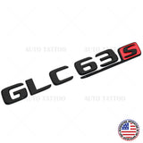 17-20 Mercedes GLC 63 S Letter Emblem Liftgate Logo Badge AMG Sport Black Red