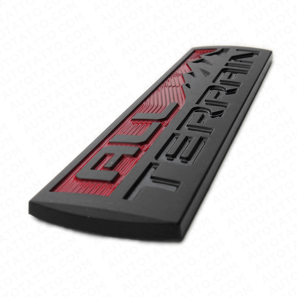Chevy GMC All Terrain Rear Tailgate Letter Nameplate Emblem Badge Sport Black