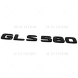 For Mercedes GLS 580 Letter Emblem Liftgate Logo Badge AMG Sport Matte Black