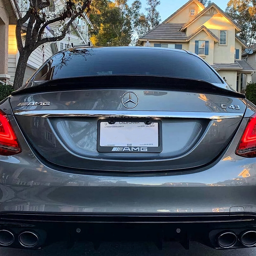 Carbon Fiber PSM Trunk Spoiler Wing 15-21 Mercedes W205 C Class 4dr AMG Sedan
