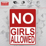 Funny No Girls Allowed Sticker Decal Car Van Truck Liftgate Windows Decorate
