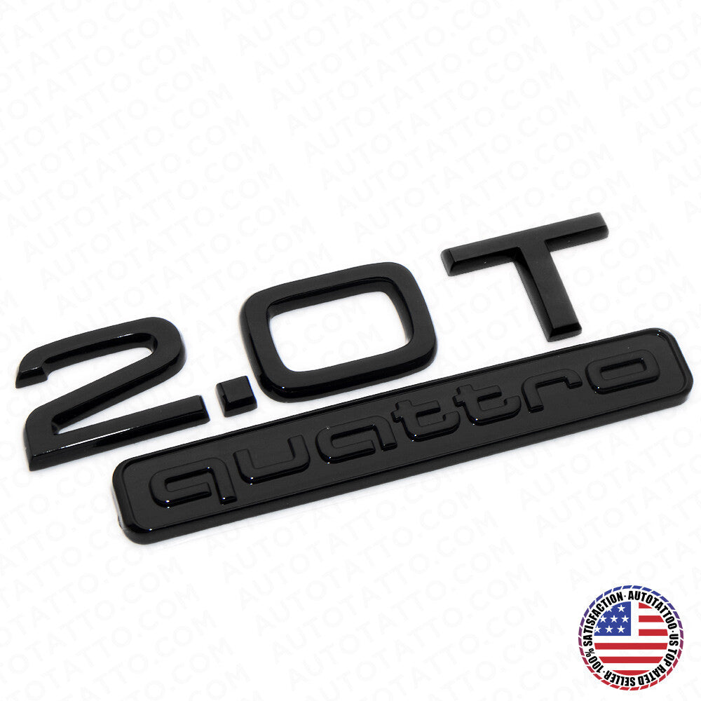 17-22 Audi Rear Trunk Deck Lid 2.0T Quattro Nameplate Emblem Logo Badge Blackout