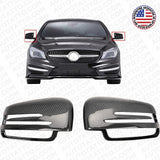 Real Carbon Fiber Side Rear Mirror Cover For Mercedes W204 W212 W117 C E Class