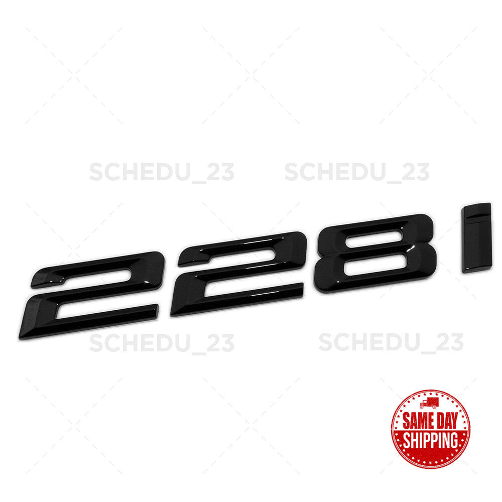 14-16 BMW 228i Trunk Lid Letter Emblem Badge M Performance Sport Gloss Black
