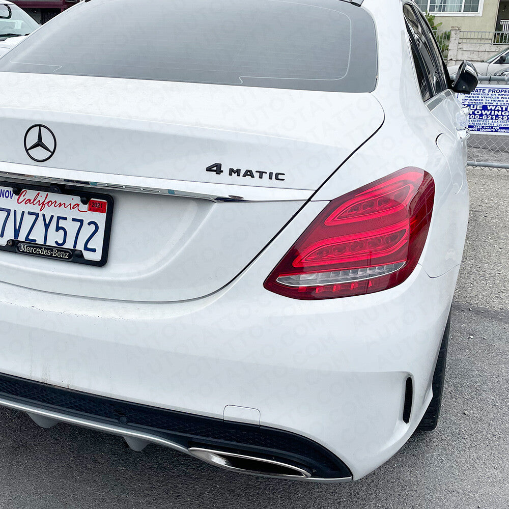 Mercedes New 4 Matic Emblem 3D Trunk Logo Letter Sport Badge AMG - Matte Black