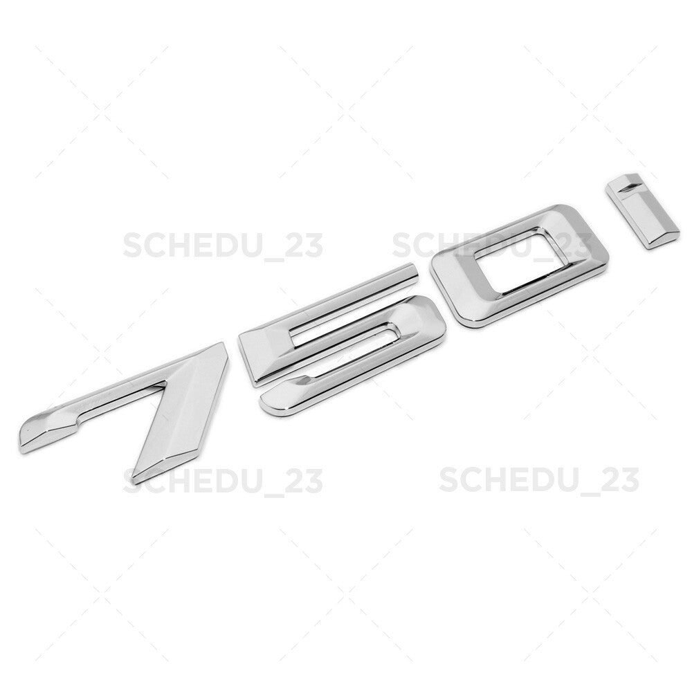Chrome 750i Letter Logo Emblem Badge Trunk Lid M Power Sport Performance F01 F04