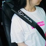 Universal Carbon Car Seat Belt Cover Safety Shoulder Strap Cushion Pad Harness