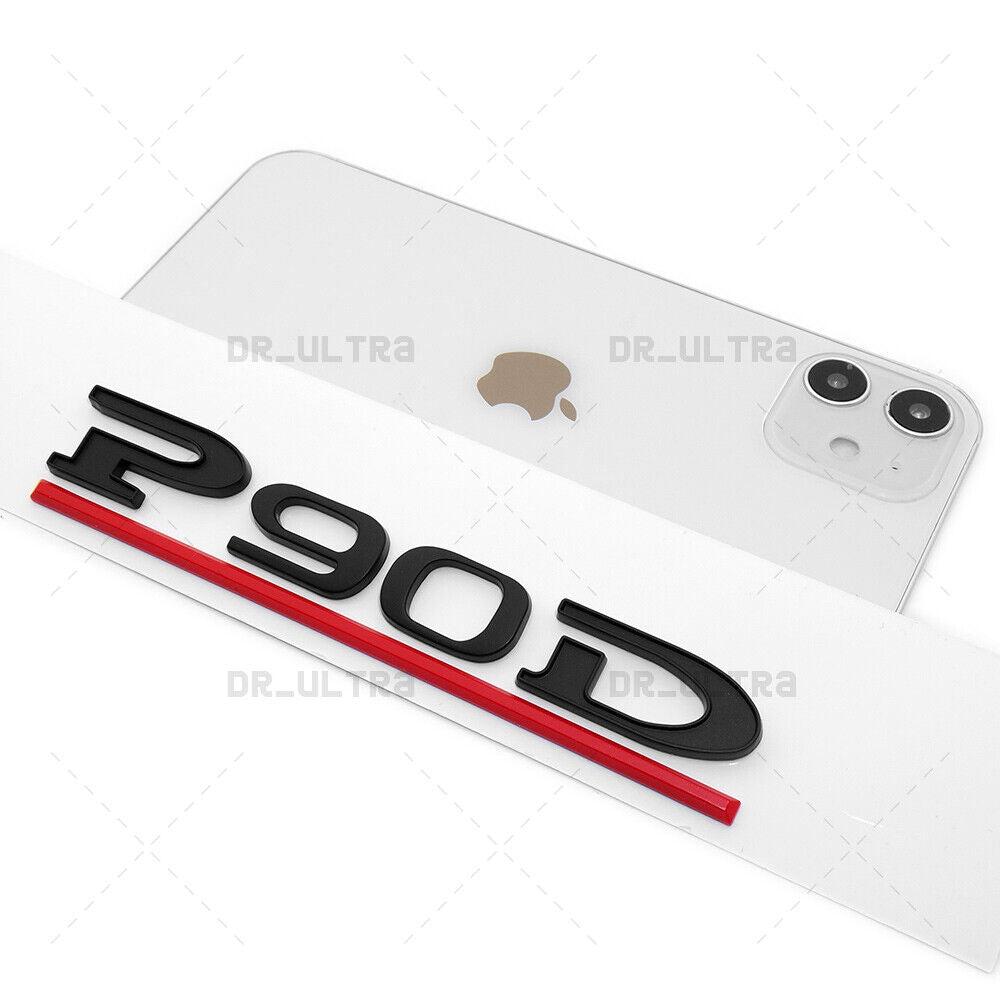 Tesla Liftgate P90D Performance Nameplate Logo Badge Emblem Sport Black Limited