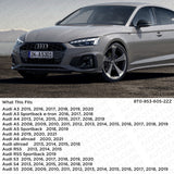 08-20 A3 S3 A4 S4 A5 S5 RS5 OEM Chrome Front Grille Sign Rings Badge Logo Emblem