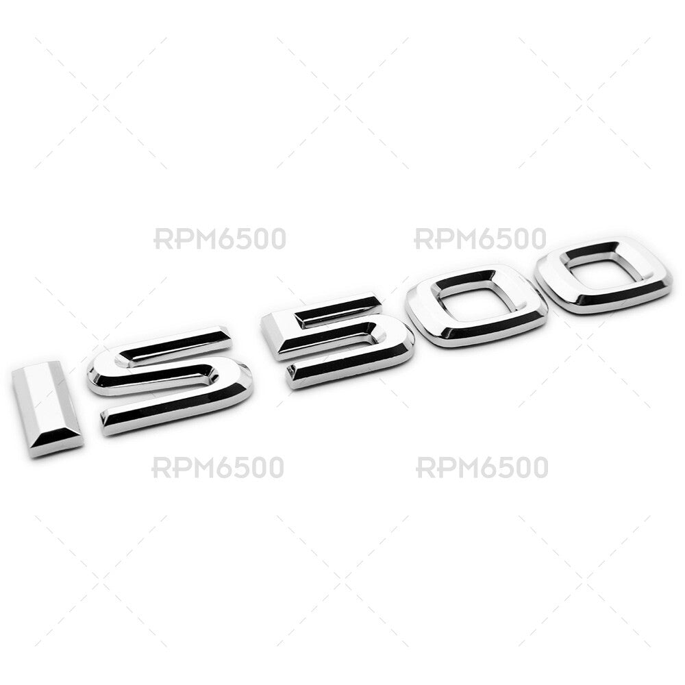 For Lexus Trunk OEM Chrome IS 500 Letter Logo Badge Emblem Car Replace F-Sport