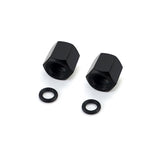 4x Black Red US American Flag Tire Valve Stem Cap for Tundra Sierra Ram F150 250