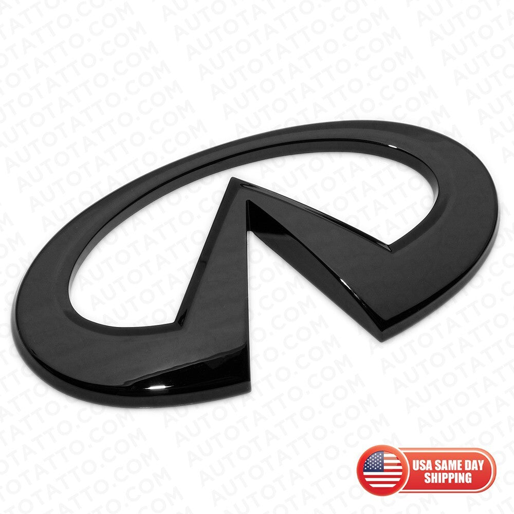 17-22 Infiniti Q60 Rear Luggage Lid Nameplate Emblem Badge Logo Gloss Black