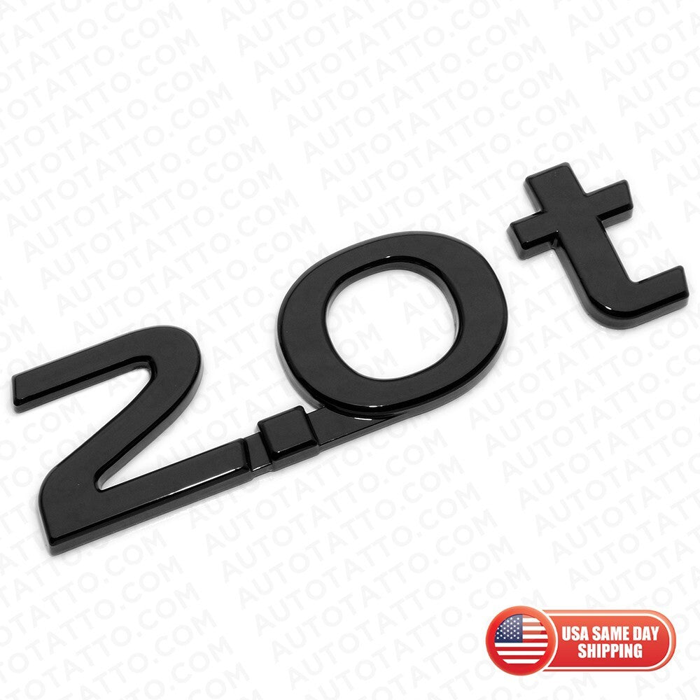 For Infiniti 2.0t Left or Right Side Fender Badge Emblem Nameplate Gloss Black