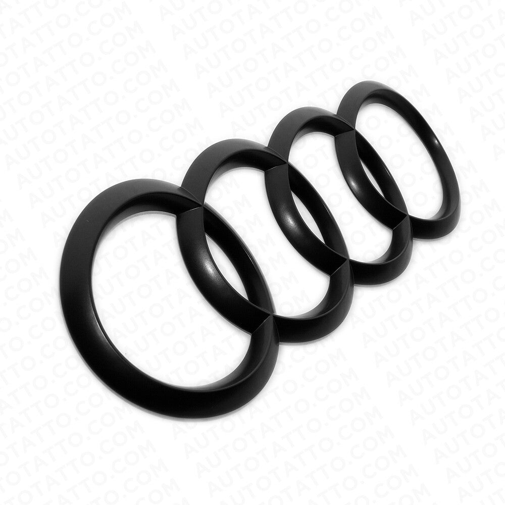 12-18 Audi A7 S7 RS7 Rear Liftgate Trunk Sign Logo Ring Badge Emblem Matte Black