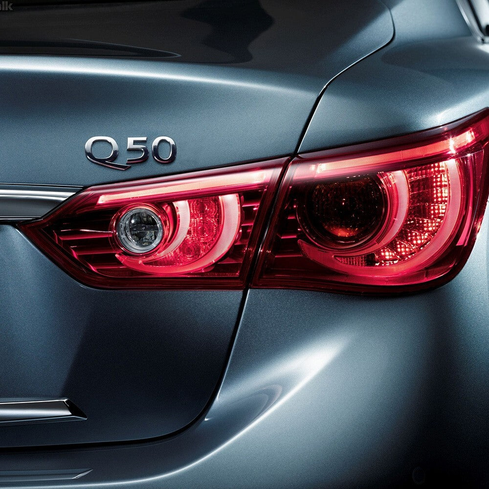 For Infiniti Q50 Rear Trunk Letter Badge Emblem Nameplate Sport Silver Chrome