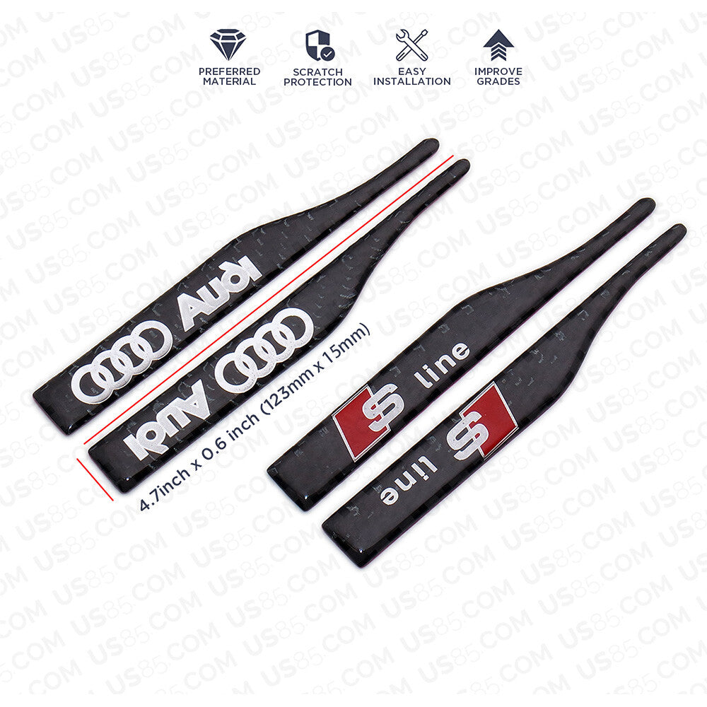 Carbon Fiber S Line Car Mirror Cover Scratch Scratchproof Badge for Audi Sport