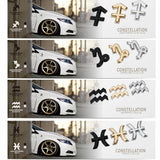 Universal 3D Fashion Metal 12 Constellations Car Decal Sticker Auto Decoration