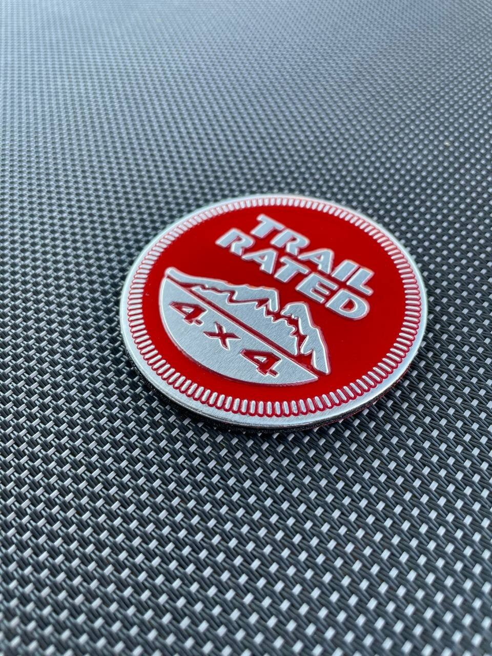 Mercedes-Benz 2 (two) 2018-2024 WRANGLER JL GLADIATOR TRAIL RATED FENDER Emblem Badge - Red