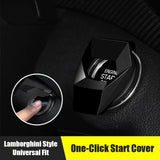 Universal Car One-Button Engine Start Stop Button Protect Cover Decoration Black