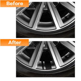 6x Car Wheels Tire Rim Vinyl Decal Racing Stripes Sport Decorate Sticker Black