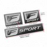 3x F-Sport Logo OEM ABS Badge Side Fender Marker Trunk Lid Nameplate Emblem Set