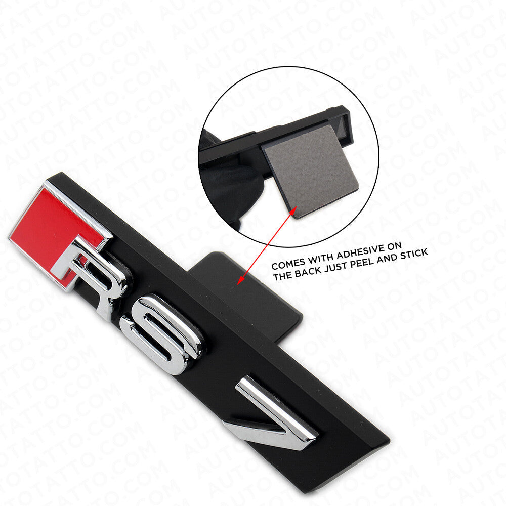 Audi RS7 Front Grille Bumper Radiator Lettering Emblem Badge Logo Sport Chrome