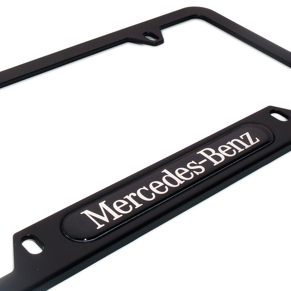 Black Stainless Car License Plate Frame Cover For Mercedes-Benz Sport Gift AMG