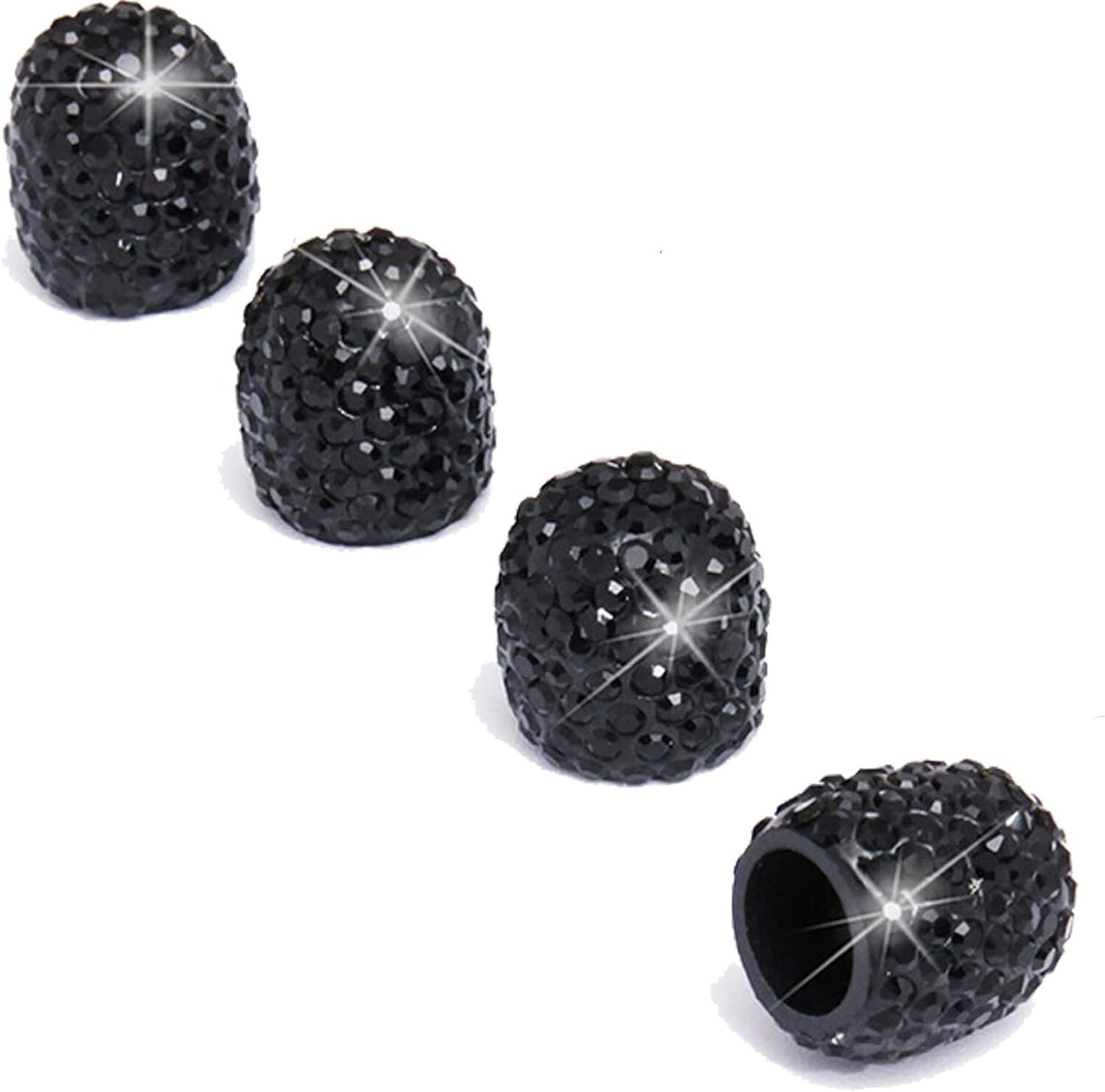 4Pcs Universal Fit Shinny Bling Tire Air Valves Stem Caps for Auto Cars Trucks