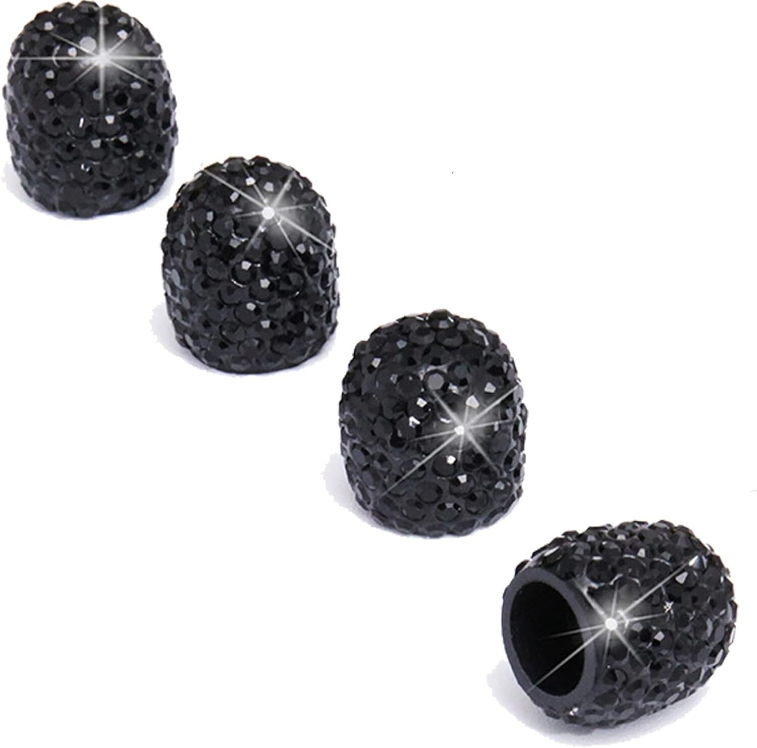 4Pcs Universal Fit Shinny Bling Tire Air Valves Stem Caps for Auto Cars Trucks