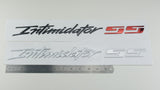 3Pc Intimidator SS Emblem 3D Nameplate Letters Badge 88980874 Black Red