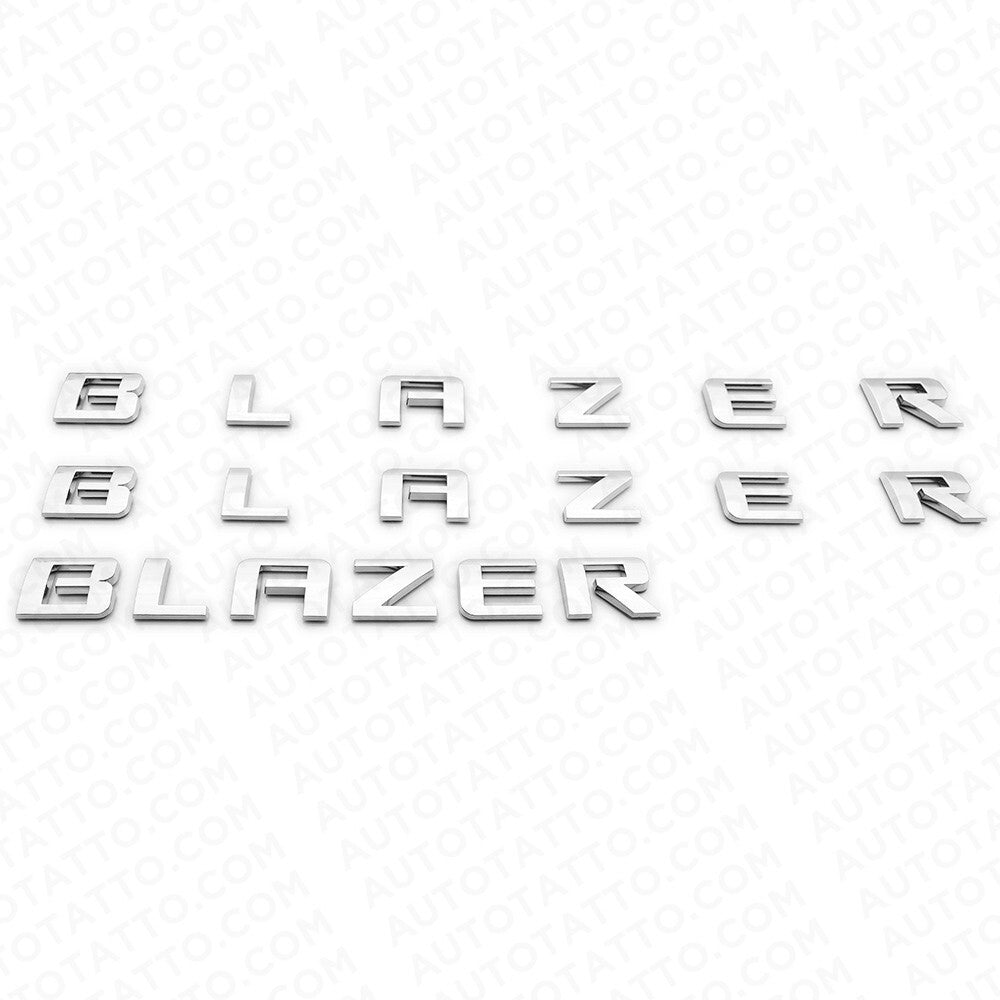 3pcs 19-23 Chevrolet Blazer Front Door & Liftgate Chrome Nameplate Badge Emblem