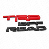 For Toyota TRD Off Road Sport Logo Badge Trunk Liftage Tailgate Emblem Black Red