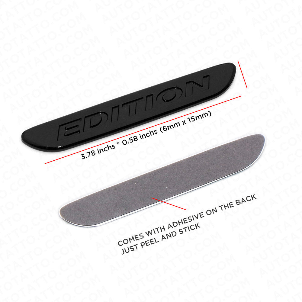 2x 3D Edition Fender Marker Car AMG Logo Badge Emblem Sport Decoration Black