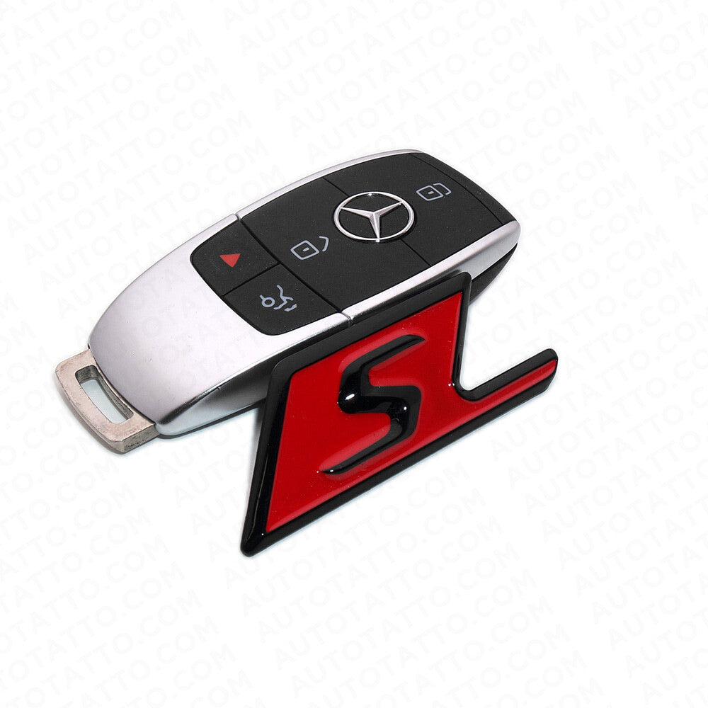 Mercedes S Trunk Emblem Logo 3D Sticker Badge Decoration AMG Edition Sport Red