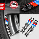 4pcs M Performance Wheels Carbon Fiber Sticker Badge Logo Emblem M Power Sport