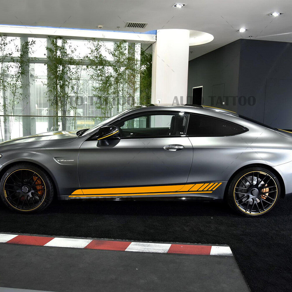 Mercedes Benz Special Edition 1 AMG Sport Side Skirt Stripes Vinyl Decal Sticker