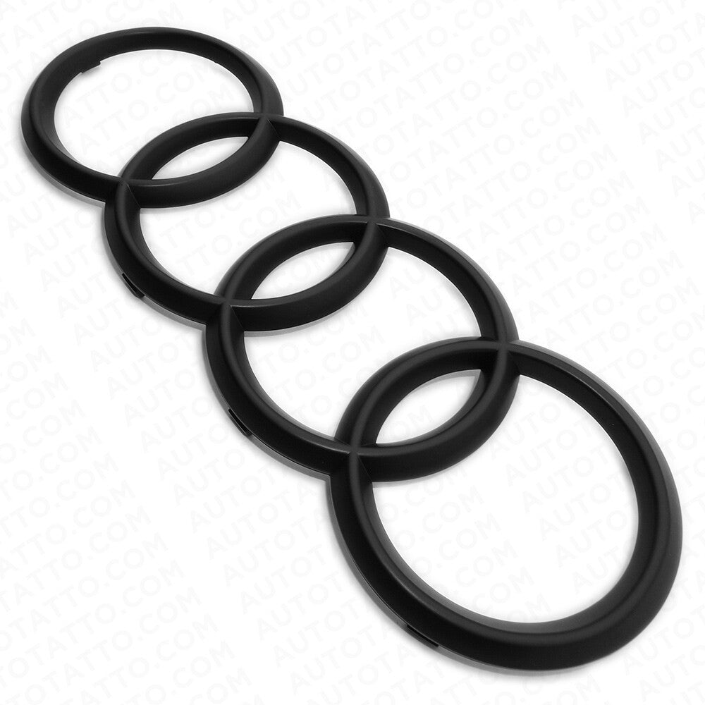 For Audi Matte Black Front Grille Rings Badge Logo Emblem Q3 Q5 SQ5 Q7 A6 A7 S7