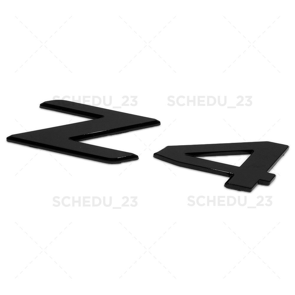 Gloss Black Z4 Letter Logo Emblem Badge Luggage Rear Trunk ABS ///M Sport