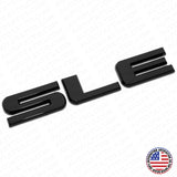 GMC SLE Tailgate Liftgate Door Letter Nameplate Emblem Logo Badge Gloss Black