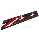 Chevy 19-21 Silverado Z71 Off Road Fender Letter Sport Logo Emblem Badge Black