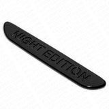 2x Night Edition Fender Marker Car AMG Logo Badge Emblem Sport Decoration Black