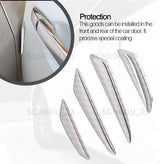 For BMW Silver Carbon Fiber Car Side Door Strip Scratche Edge Guards Trims Badge
