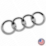 02-09 Audi Sport Liftgate Rear Trunk Lid Logo Ring Badge Emblem Decorate Chrome