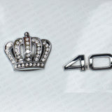 Universal Fashion Zinc Alloy Bling Crystal Crown Car Decal Sticker Decoration