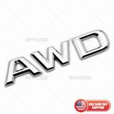 Lexus Rear Trunk AWD Nameplate Letter Logo Badge Car Emblem F-Sport OEM Chrome