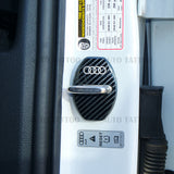2x For Audi Carbon Fiber Texture Door Car Lock Protective Cover Sticker Decorate