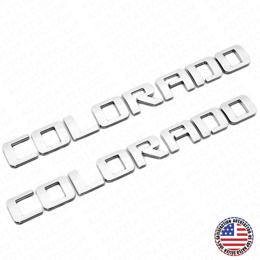2x For Chevy Colorado Fender / Tailgate Badge Logo Emblem Truck OEM Chrome Sport