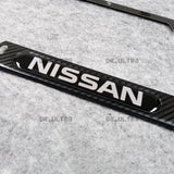 For Nissan Sport Front or Rear Carbon Fiber Texture License Plate Frame Cover